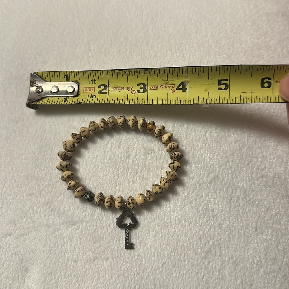 Cayisa Stretch Brown Beaded Bracelet - Picture 2 of 3